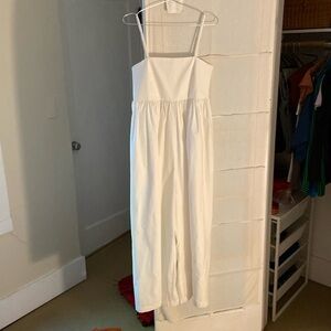 Ali Golden Seersucker Fill Jumper - White